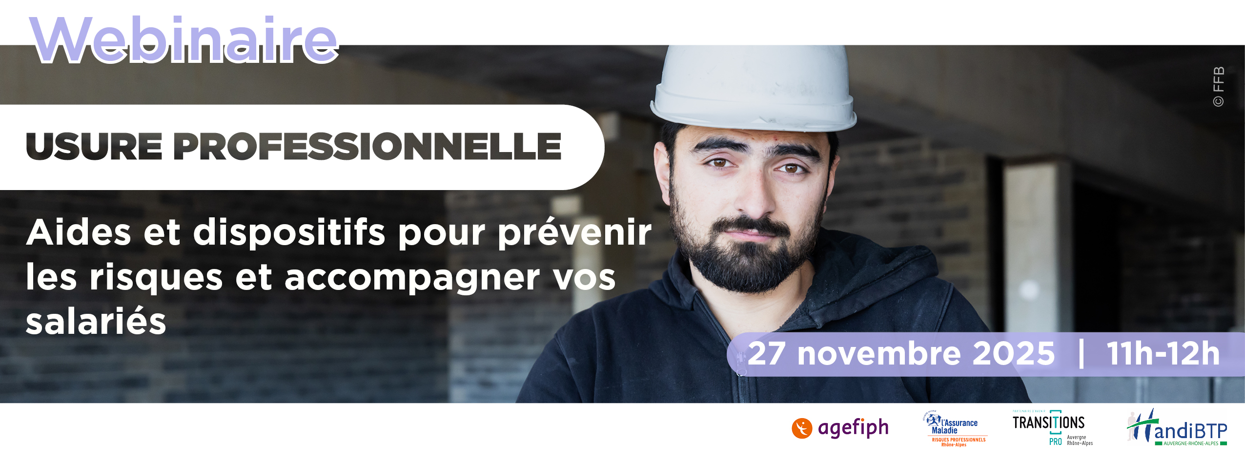 FFB AURA : Webinaire : Usure professionnelle du 27 novembre 2025